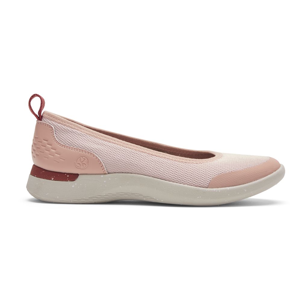 Balerini Rockport Dama Truflex Fly Knit plată Roz - Romania 6019-GCXPL